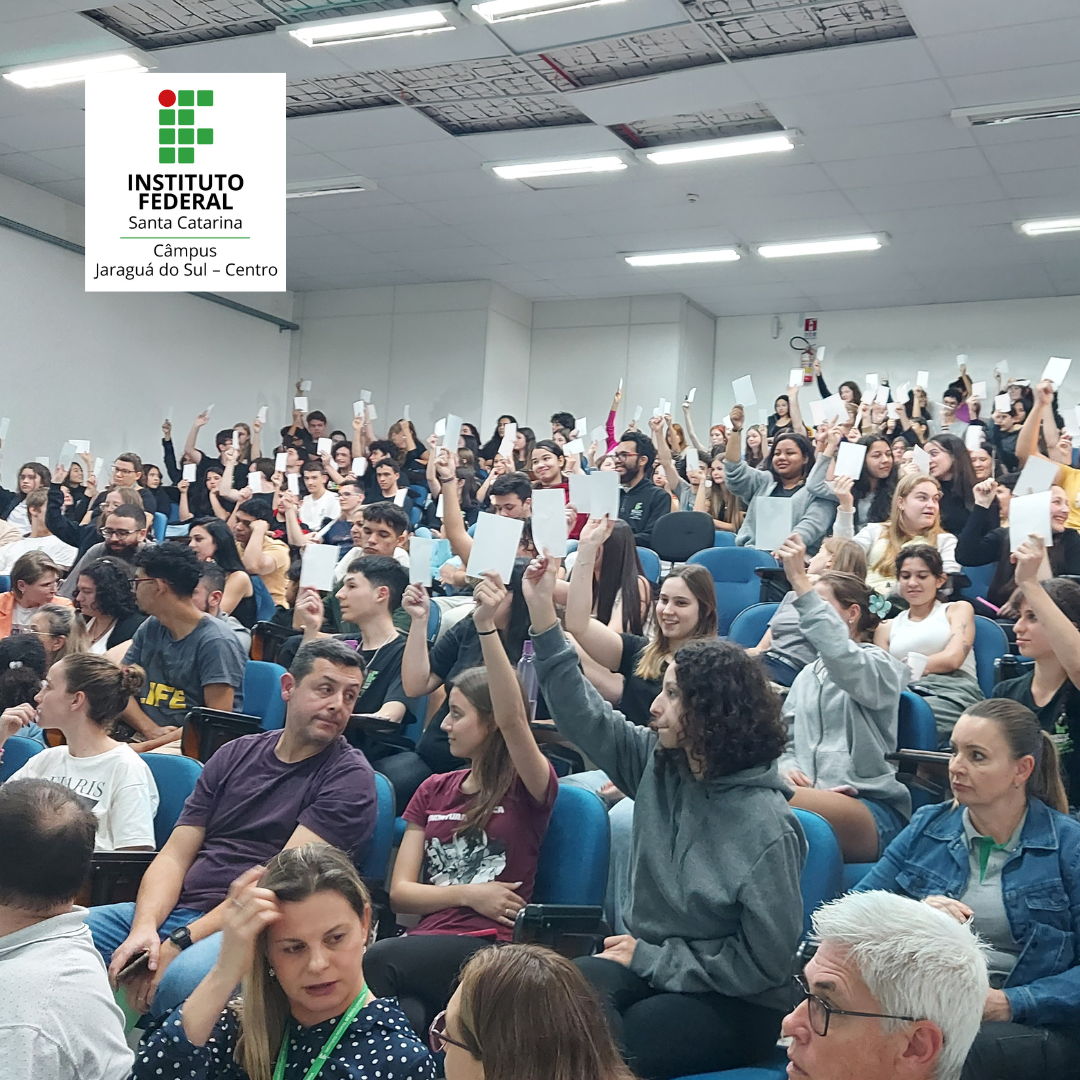 Assembleia de escolha do novo CAC no Câmpus Jaraguá do Sul-Centro.