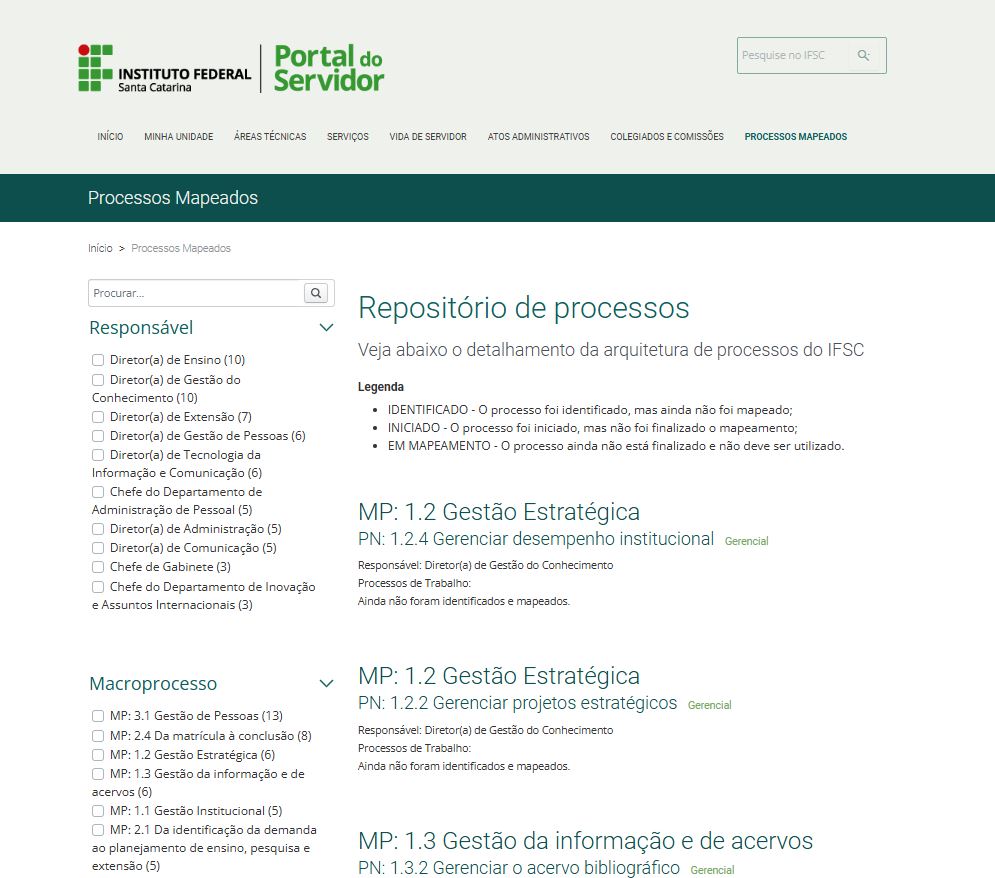 O novo portal incorpora o repositório dos processos institucionais