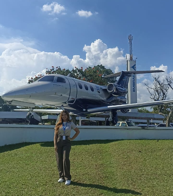 Isabela no mestrado profissional em Engenharia Aeronáutica, uma parceria com o Instituto Tecnológico de Aeronáutica (ITA)