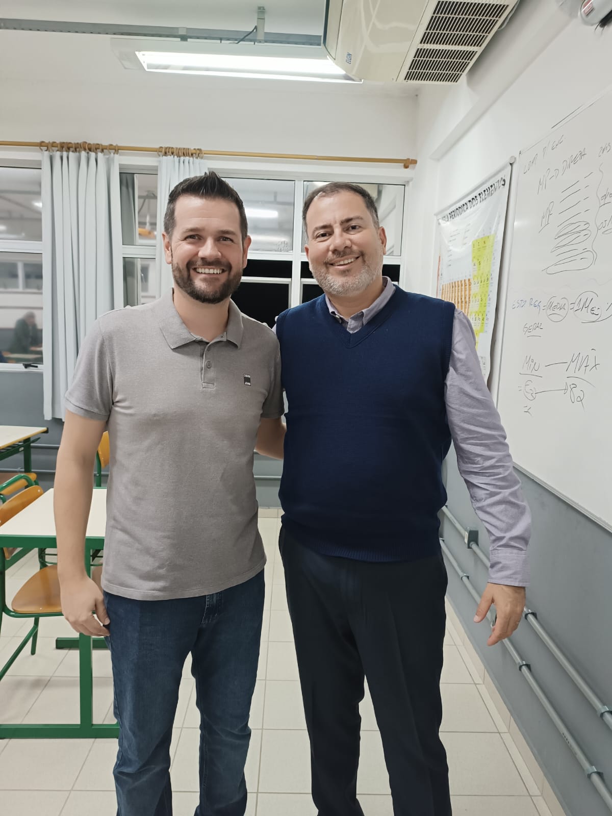 Eduardo André Kollet, gerente executivo Torfresma e César Gomes de Freitas, professor do IFSC