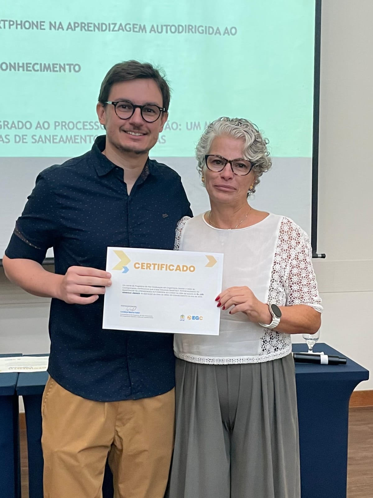 Luís Lindner recebeu o certificado de 