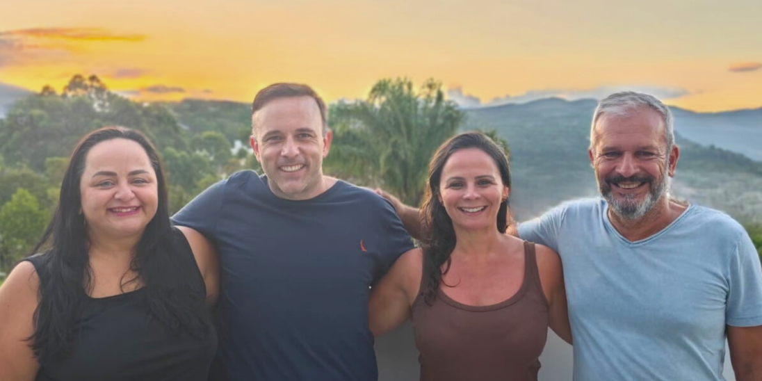 João Carlos (de camisa escura) será o diretor-geral do câmpus a partir de agosto e terá Sabrina (primeira à esquerda), Marielle e Marcos na sua equipe de gestão