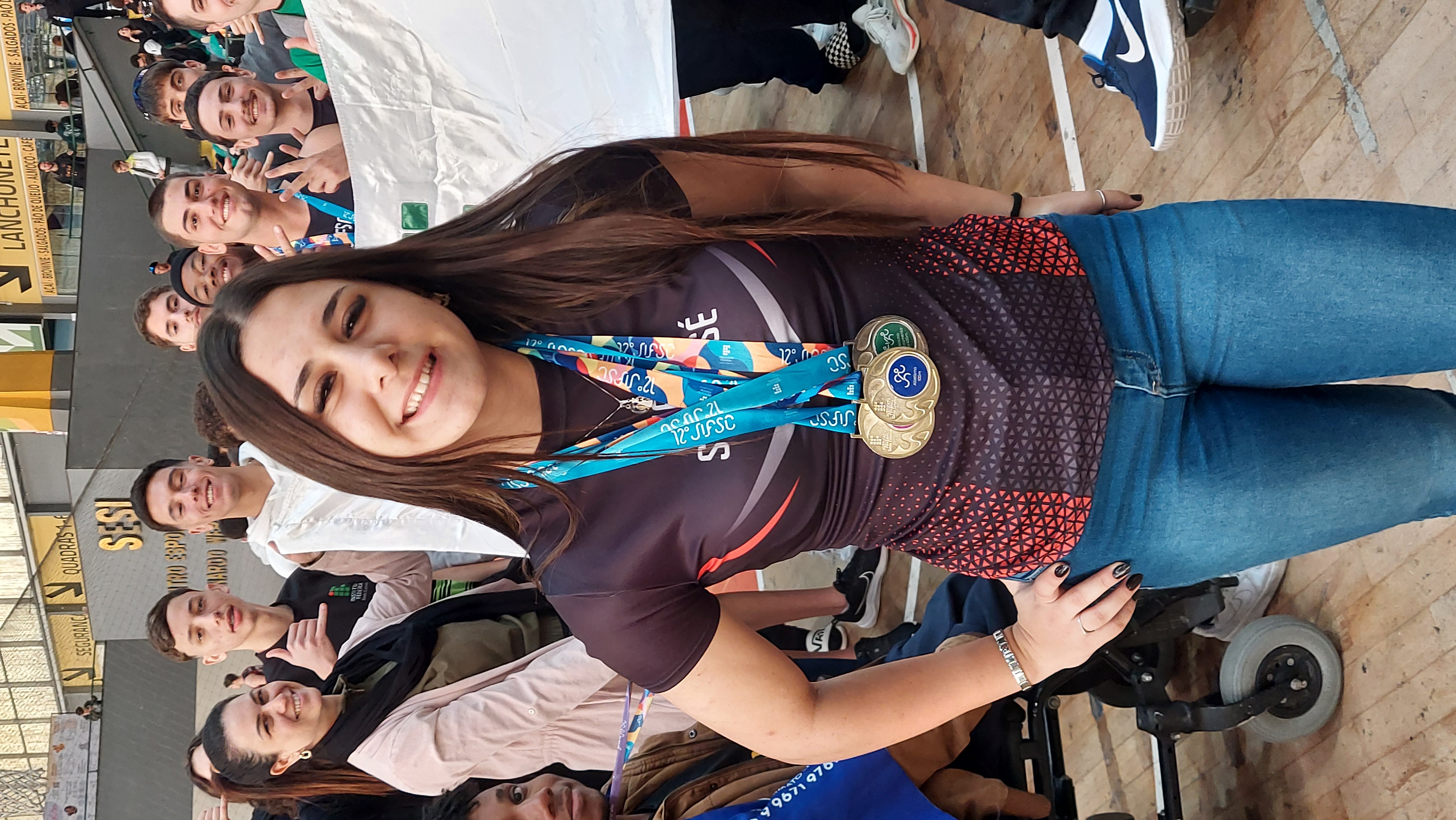A multimedalhista Isabely, do Câmpus São José I Foto: Daniel Augustin