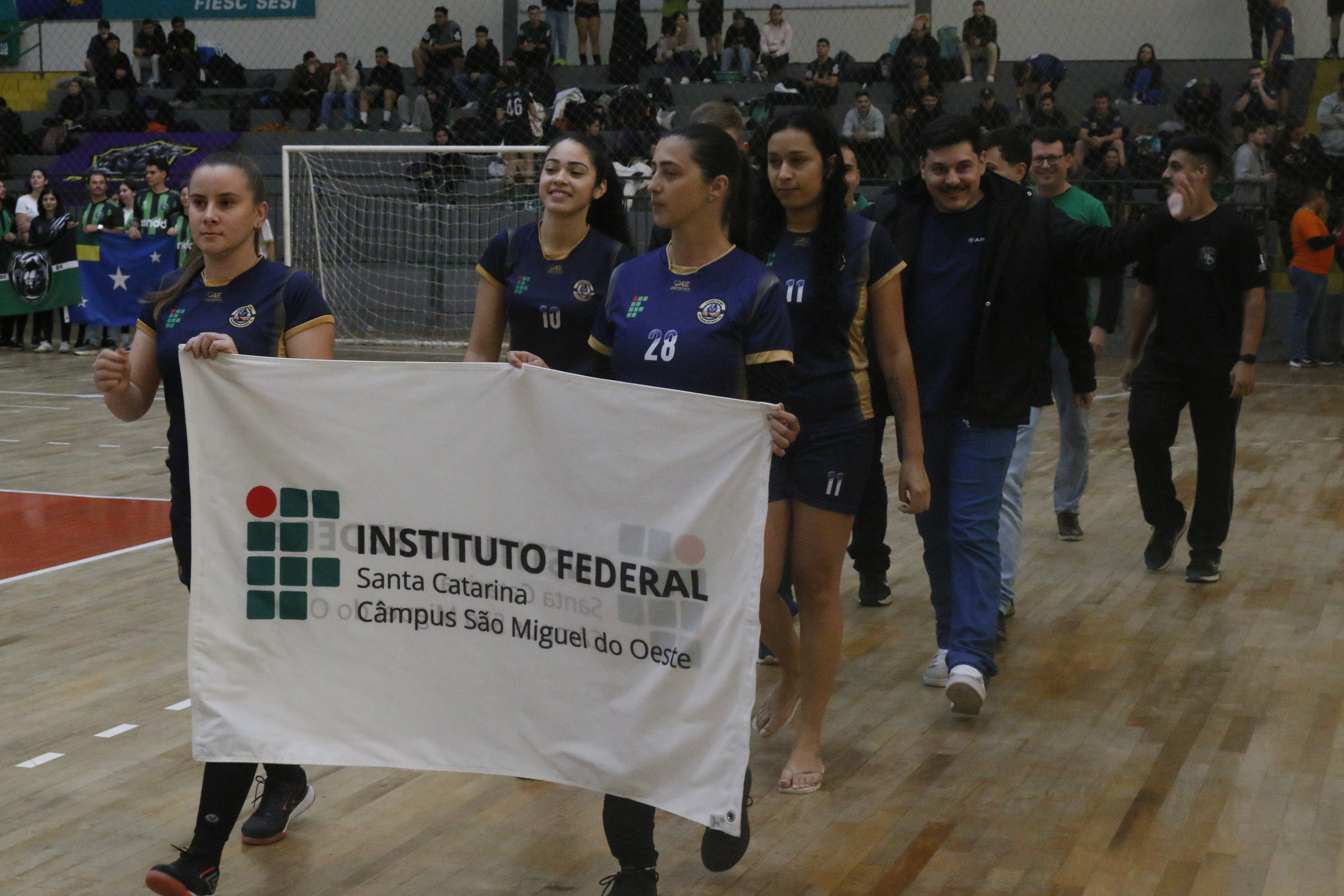 A delegação de São Miguel do Oeste enfrentou mais de 10 horas de viagem para chegar ao JIFSC