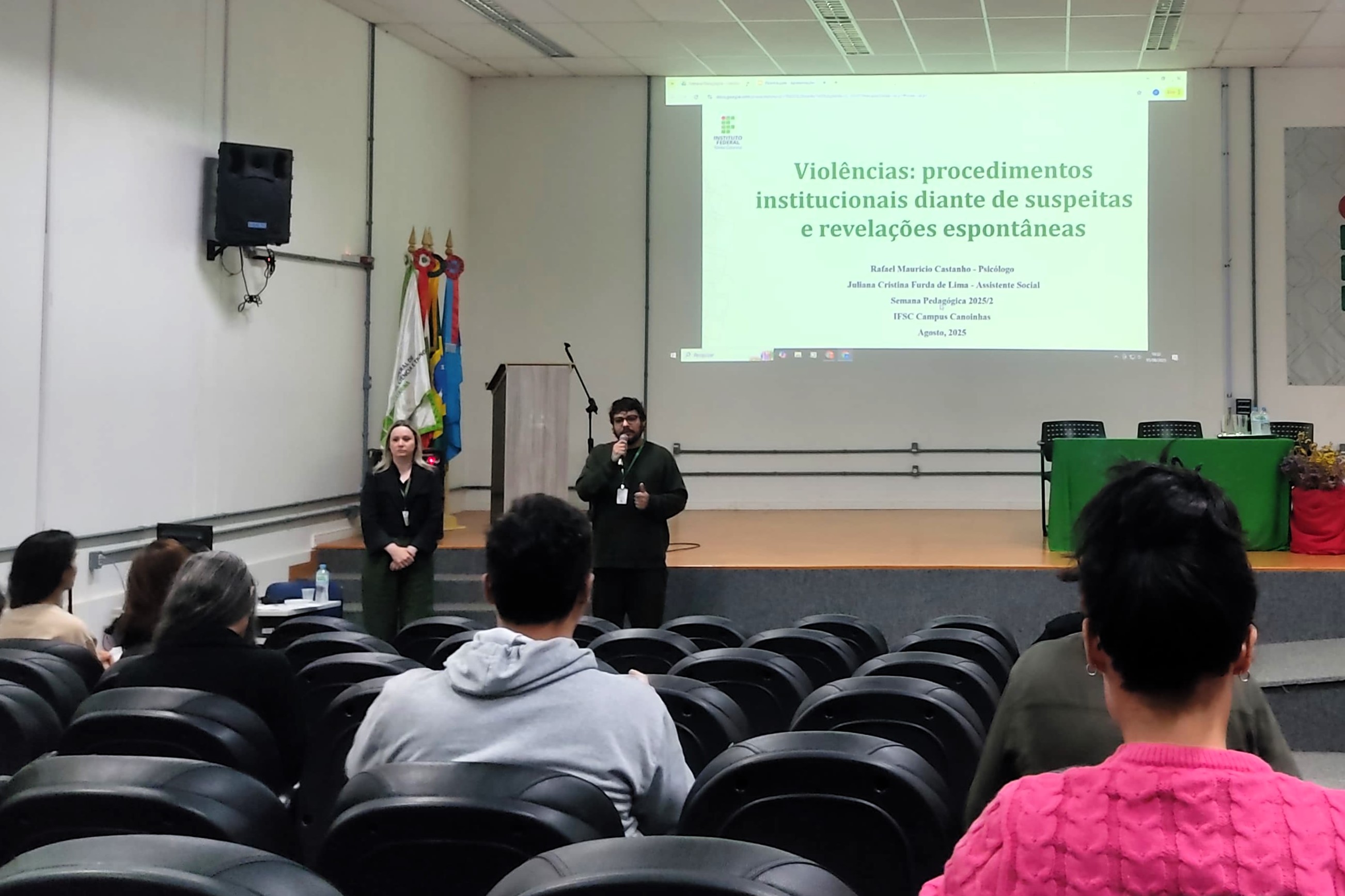Capacitação sobre procedimentos institucionais em casos de violência