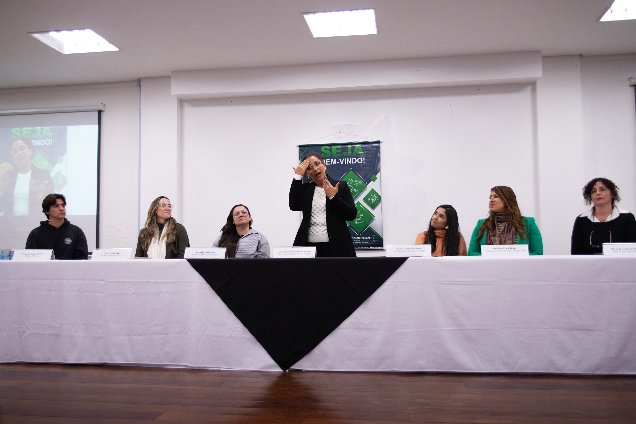 Evento foi realizado  na Udesc de Laguna, cidade que é um dos polos presenciais do curso