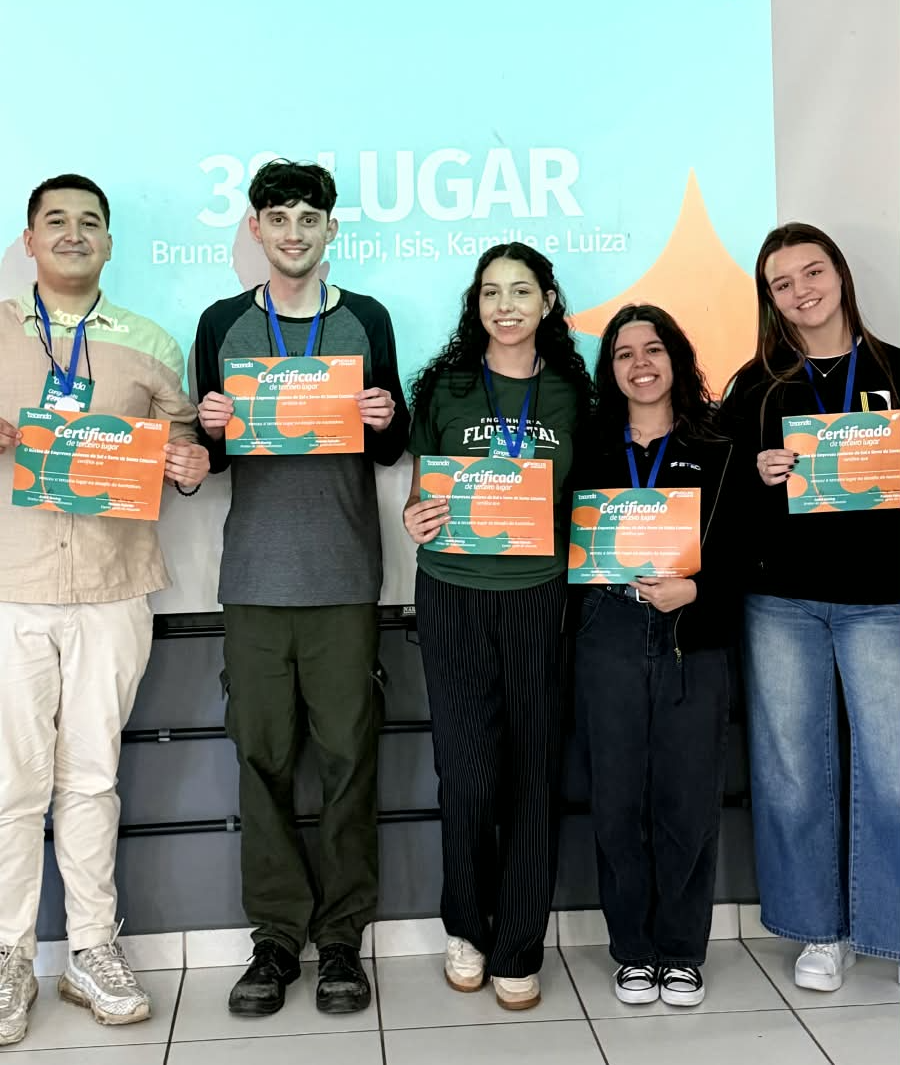 Equipe vencedora do terceiro lugar do hackaton 2026
