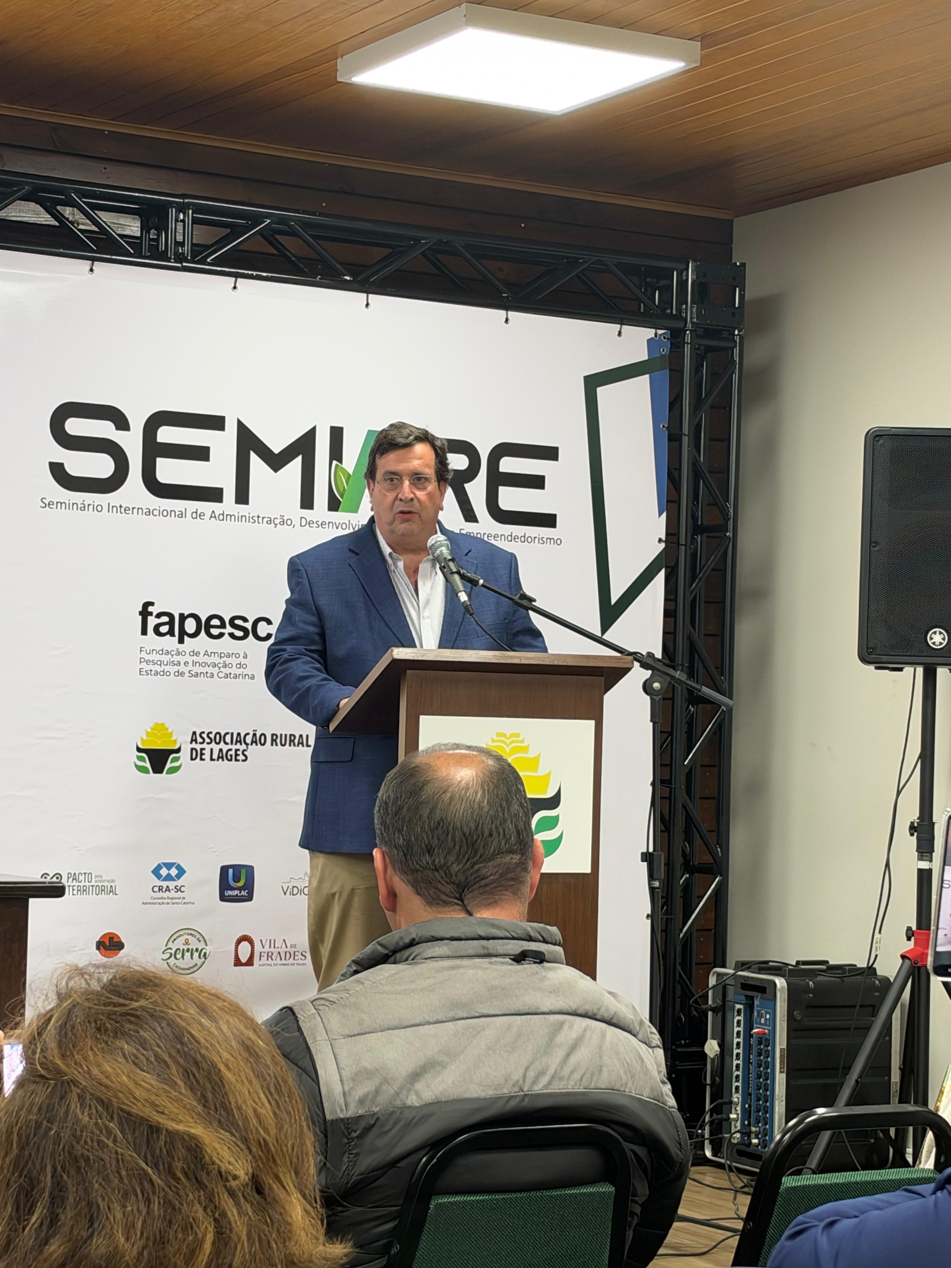 O presidente da Câmara do Município de Beja, Nuno Palma Ferro, durante o SEMIARE 2026.