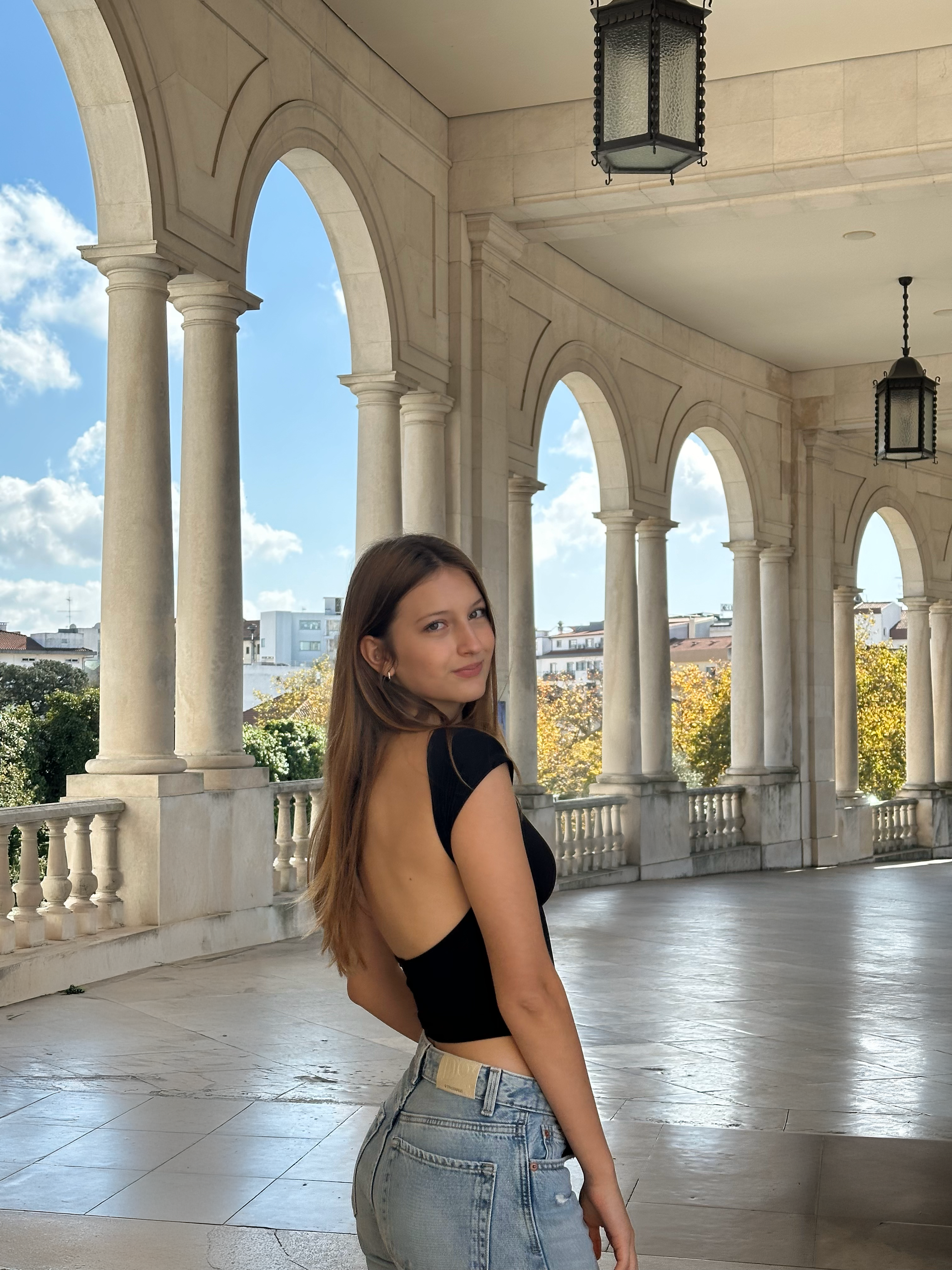 Sofia Ortiz da Boa Ventura, do Câmpus Palhoça Bilíngue, em intercâmibio no ISEP, em Portugal